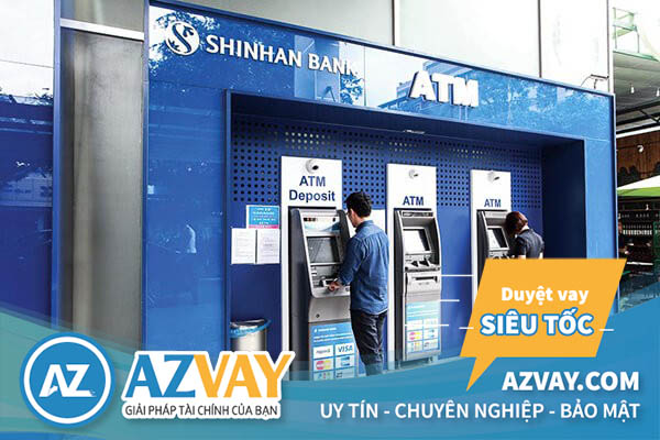 Rút tiền qua thẻ tín dụng ngân hàng Shinhan Bank tại ATM