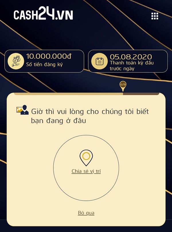 Vay tiền online cash 24
