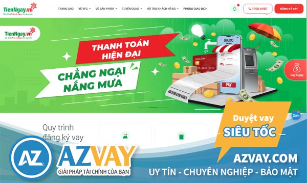 Quy trình vay  online tại website Tienngay.vn